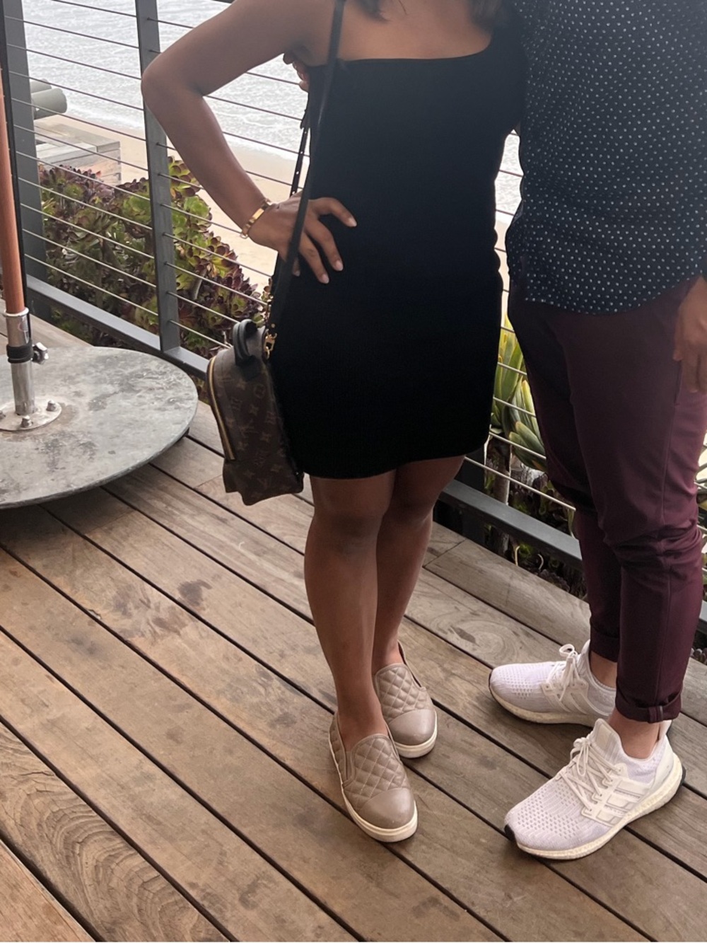 Aritzia Black Asymmetrical Mini Dress
